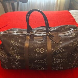 Etro Brown Monogram Travel Bag